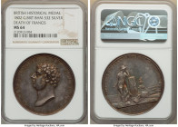 George III silver "Death of Francis" Medal 1802 MS64 NGC, BHM-532, 42mm. By J. Hancock. Obv. Bust left. Rev. Man standing in a mournful pose, accompan...