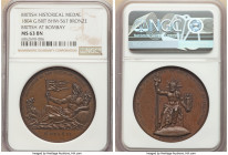 George III bronze "British at Bombay" Medal 1804 MS63 Brown NGC, BHM-567, Eimer-952, Pudd-804.1. 41mm. By Droz and Mills for Mudie. Obv. Neptune recli...
