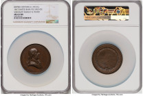 George III bronze "Viscount Dudley & Ward" Medal 1817-Dated MS63 Brown NGC, BHM-952. 54mm. Unsigned. Obv. Bust right. Rev. Five lines text within wrea...