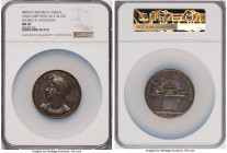 George IV silver "Accession" Medal 1820 MS62 NGC, BHM-1013. By J. Hardman & T. Webb. Obv. Laureate bust left. Rev. Crowned sword and scepter within ra...