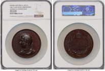 George IV bronze "Coronation" Medal 1821 MS64 Brown NGC, BHM-1088, Eimer-1141. 69.5mm. By Rundell Bridge & Rundell. Obv. Laureate bust left, wearing m...