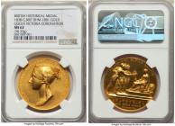 Victoria Pair of Certified gold & bronze "Coronation" Medals 1838 MS62 NGC, 1) gold Medal 1838 - MS62, 30.33gm. 2) bronze Medal 1838 - MS62 Brown Eime...