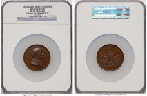 Victoria bronze "William Wyon" Medal 1854 PF68 Brown NGC, BHM-2535, Eimer-1480. 56mm. By L.C. Wyon. Obv. Draped bust right. Rev. Britannia standing fa...