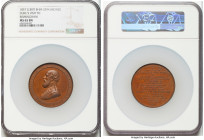 Victoria bronze "Duke of Cambridge Visits Birmingham" Medal 1857 MS65 Brown NGC, BHM-2594. 54mm. By. J. Moore. Obv. Bust of the Duke of Cambridge faci...