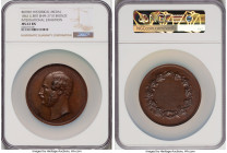 Victoria bronze "International Exhibition" Medal 1862 MS63 Brown NGC, BHM-2710, Eimer-1552. 68mm. By C. Wiener. Obv. Bare head left. Rev. Five-line in...
