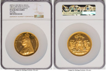 Victoria gold Proof "Golden Jubilee" Medal 1887 PR62 Ultra Cameo NGC, BHM-3219, Eimer-1733a. 58mm. 82.79gm. By J.E. Boehm and F. Leighton. Struck to a...