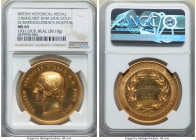 George V gold "St. Bartholomew's Hospital" Medal 1864-Dated MS63 NGC, BHM-2830 var. (unlisted in gold). 38mm. 38.10gm. By J.S. and A.B. Wyon. "J.H.B. ...
