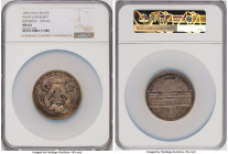 Republic silver "Pavia University" Medal 1953 MS64 NGC. 55mm. By S. Johnson. Obv. Seal of the University of Pavia, text surrounding. Rev. Exterior vie...