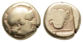 Greek Lesbos. Mytilene 375-325 BC. Hekte EL 2,4 g. 10,1 mm.