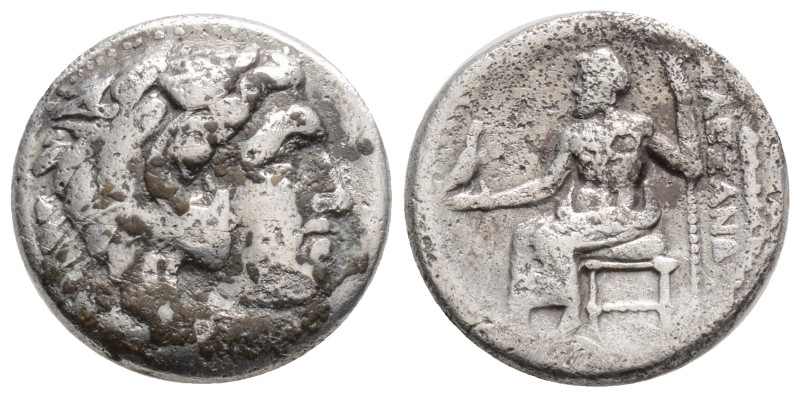 Kingdom of Macedon. Alexander III 'the Great' AR Drachm.
circa 310-301 BC. Head...