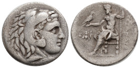 Kings of Thrace. Ephesos. Macedonian. Lysimachos 305-281 BC. In the name and types of Alexander III of Macedon. Struck circa 295/4-289/8 BC
Drachm AR...