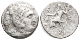 Greek, Kings of Macedon. Kolophon. Alexander III "the Great" 336-323 BC. Drachm AR, 18,1 mm., 4,1 g.
Head of Herakles right, wearing lion skin / Zeus...