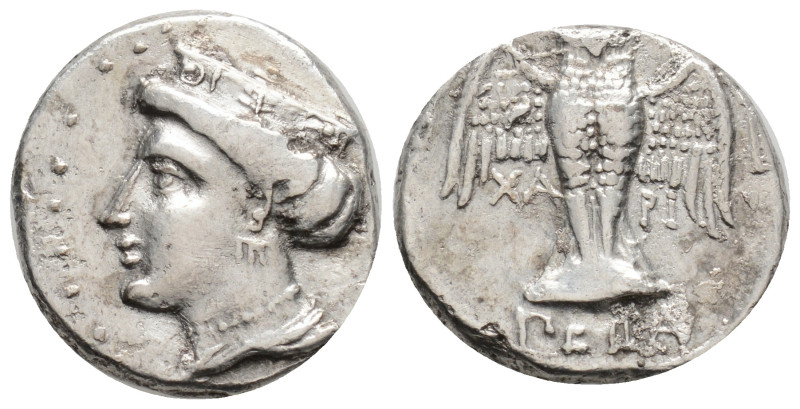 Greek
PONTOS, Amisos (Circa 370-330 BC) AR Drachm (18,2 mm, 5,25 g)
Obv: Turre...