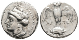 PONTOS. Amisos (as Peiraieos). Siglos (Late 5th-4th centuries BC). 19,2 mm. 5,37 g.
Obv: Head of Hera left, wearing stephane.
Rev: Eagle standing fa...