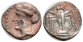 PONTOS. Amisos (as Peiraieos). Siglos (Late 5th-4th centuries BC). 19,1 mm. 4,40 g.
Obv: Head of Hera left, wearing stephane.
Rev: Eagle standing fa...