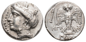 PONTOS. Amisos (as Peiraieos). Siglos (Late 5th-4th centuries BC). 17,5 mm. 5,65 g.
Obv: Head of Hera left, wearing stephane.
Rev: Eagle standing fa...