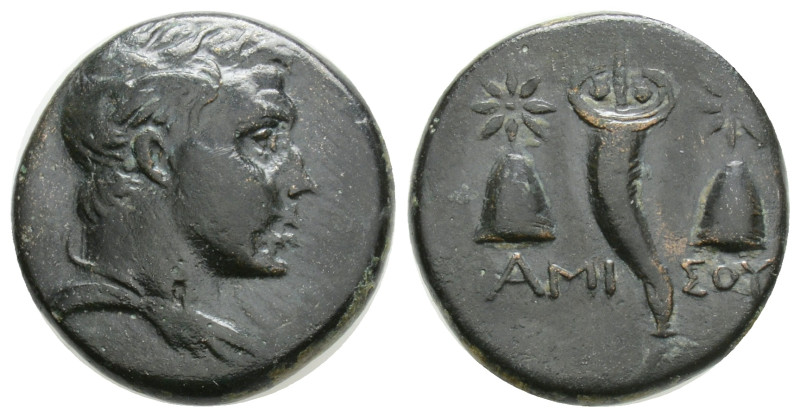 PONTOS, Amisos. Circa 110-100 BC. Æ Struck under Mithradates VI. Winged bust of ...