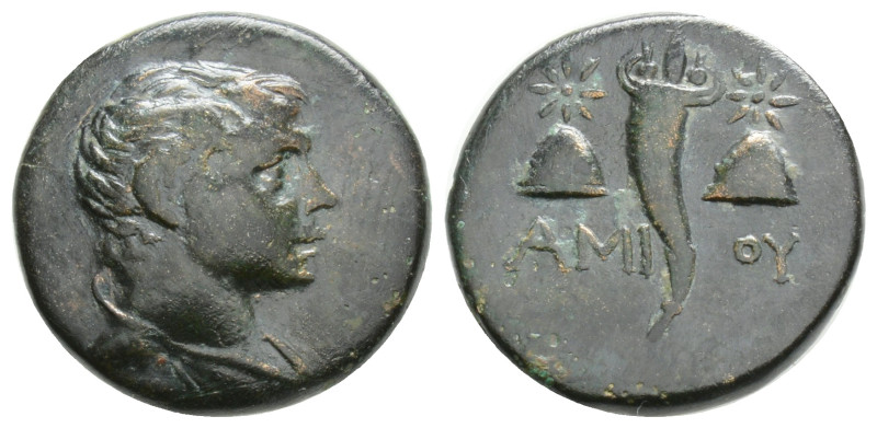 PONTOS, Amisos. Circa 110-100 BC. Æ Struck under Mithradates VI. Winged bust of ...
