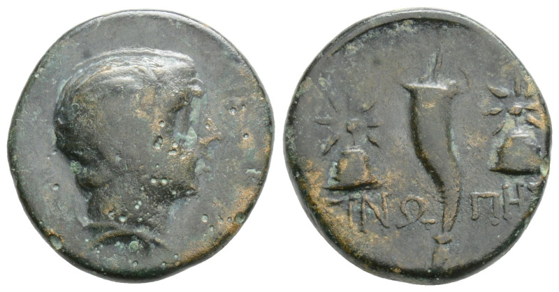 PONTOS, Amisos. Circa 110-100 BC. Æ, 4 g. 18,4 mm. 
Struck under Mithradates VI...
