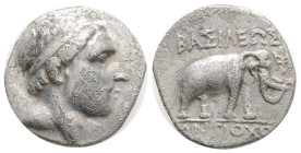 SELEUKID EMPIRE. Antiochos III ‘the Great’. 222-187 BC. AR Drachm (17,6 mm, 3,8 g, 12h). Apameia on the Orontes mint(?). Struck circa 212 BC. Diademed...