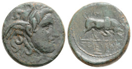 SELEUKID KINGDOM. Seleukos I Nikator (312-281 BC). Ae. 6,2 g. 19,8 mm. Sardeis.Obv: Winged head of Medusa right.
Rev: BAΣIΛEΩΣ / ΣΕΛΕΥΚOY. Bull butti...
