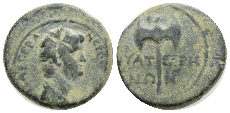 Roman Provincial CoinsLYDIA. Thyateira. Nero (54-68). Ae.3,18 g. 17,6 mm.
Obv: ...