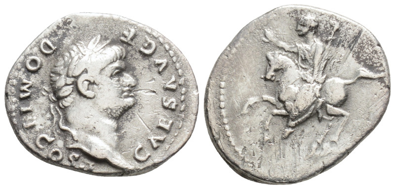 Roman Imperial
Domitian (69-81 AD)Rome AR Denarius (20.2mm, 2.8g)
Obv: CAES AV...