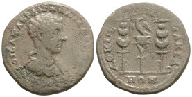 Roman Provincial, very rare tetrassarion of Diadumenian from Docimeium
PHRYGIA. Docimeium. Diadumenian, as Caesar, 217-218. Tetrassarion (Bronze, 28,...