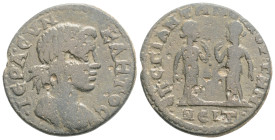 Roman Provincial Coins, IONIA. Smyrna. Pseudo-autonomous (Mid 3rd century). Ae. Pollianus, magistrate. 7 g. 24 mm.
Obv: IЄPA CVNKΛHTOC.
Draped bust ...