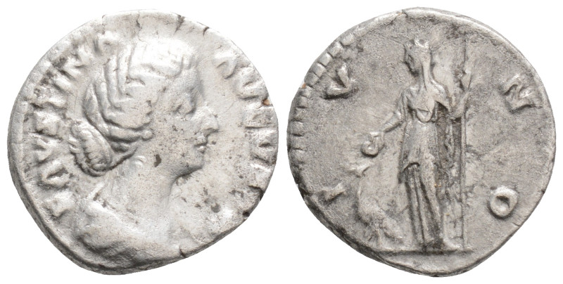 Roman Imperial Coins, DIVA FAUSTINA I (Died 140/1). 3,56 g. 17,9 mm. Denarius. R...