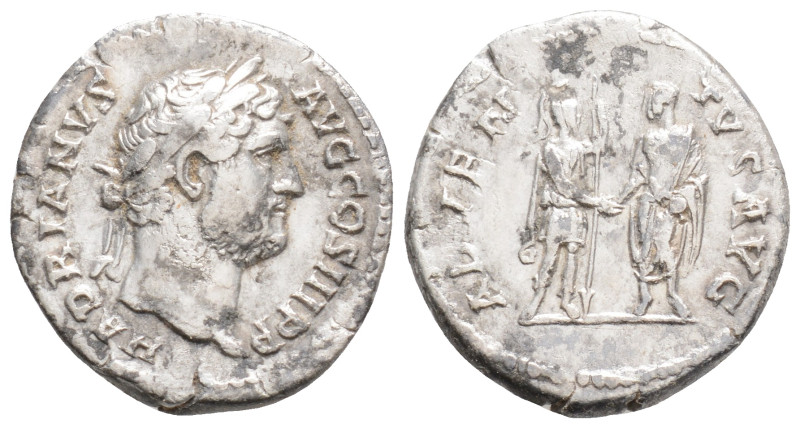 Roman Imperial, Hadrian AD 117-138. Rome,,Denarius AR, 18,8 mm., 3,2 g. HADRIANV...