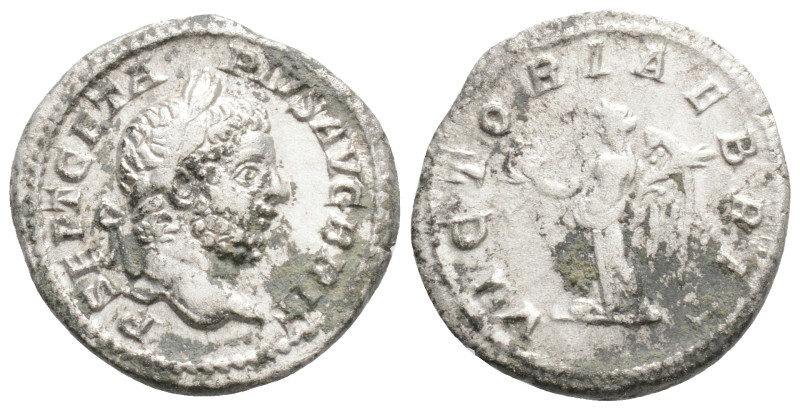 Roman Imperial, GETA (209 - 211 AD). denarius 210 AD Rome. 3,32 g. 19,2 mm.
Vs:...