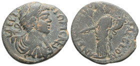 Roman Provincial
PISIDIA. Antiochia. Geta. As Caesar (198-209 AD), AE Bronze (22.7mm 5.4g)
Obv: Bare-headed, draped, and cuirassed bust right
Rev: ...