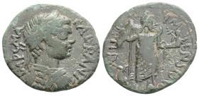 Roman Provincial
PISIDIA. Antioch. Caracalla (198-217 AD) AE Bronze (22.8mm 4.1g)
Obv: IMP CAES M AVR ANT.Laureate, draped and cuirassed bust right....