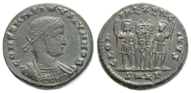 Constantine II, as Caesar, 316-337. Follis (Bronze, 17.6 mm, 2.6 g,), Cyzicus, 3...