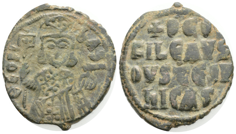 Byzantine, Theophilus AD 829-842. Constantinople
Follis Æ, 30,2 mm., 7,6 g. Bus...