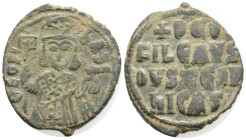 Byzantine, Theophilus AD 829-842. Constantinople
Follis Æ, 30,2 mm., 7,6 g. Bust of Theophilus facing / + ΘΕΟ / FILE AVG / OVStE SV /NIKAS. Sear 1667...
