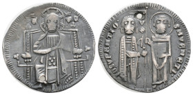 Medieval
ITALY, Venice, Giovanni Soranzo (1312-1328 AD). Grosso (21.1mm, 2.09 g)
Obv: IO SVPANTIO / DVX / S M VЄNЄTI. Doge and St. Mark standing fac...