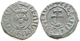 Medieval, Armenia, Cilician Armenia, Royal, Hetoum II ,(1289-1293 AD, 1295-1296, and 1301-1305)
AE Bronze (23,9 mm, 4,3 g)
Obv: Crowned facing head ...