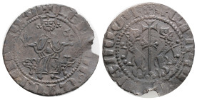 Armenia, Cilician Armenia. Levon I AR Tram. Sis mint, AD 1199-1219. ✠ "Levon, king of the Armenians" in Armenian script, Levon seated facing on throne...