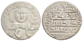 Medieval. Ghiyath al-Din Kay Khusraw II, first reign (AD 1237-1246 AD) AR Dirham (21,7 mm, 2.9 g)
Obv: “Name of the Caliph” Lion walking to right; ab...