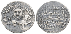Medieval
Seljuks of Rum, Ghiyath al-Din Kay Khusraw II (AH 640 = AD 1242) AR Dirham (23.3mm, 3g)
Obv: Lion advancing to right, star and two pellets ...