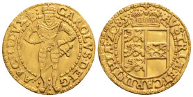 World Coins, HOLY ROMAN EMPIRE. Charles (Archduke of Inner Austria, 1564-1590). GOLD Dukat (1582). Klagenfurt.
Obv: CAROLVS DEI G ARCHI DVX. Charles ...