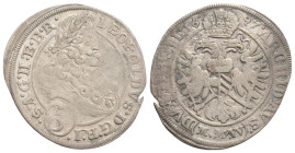 Medieval
Leopold I, House of Habsburg (1657-1705 AD) Thaler 16973 Kreuzer, AR Silver (1.6g 22.1mm)
Obv: LEOPOLDVS D G R I S A G H E B R Laureate, dr...