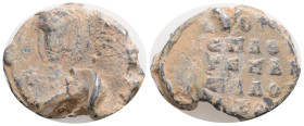 Byzantine Lead Seal (9th- 10th centuries) 11,4 g 25,9 mm.