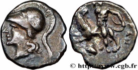 CALABRIA - TARAS
Type : Diobole 
Date : c. 250-235 AC. 
Mint name / Town : Tarente, Calabre 
Metal : silver 
Diameter : 11  mm
Orientation dies : 1  h...