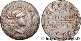 MACEDONIA - AMPHIPOLIS
Type : Tétradrachme stéphanophore 
Date : c. 150 AC. 
Mint name / Town : Amphipolis, Macédoine 
Metal : silver 
Diameter : 31  ...