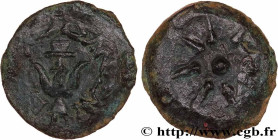 JUDAEA - HASMOAEAN KINGDOM - ALEXANDER JANNAEUS
Type : Prutah 
Date : c. 103-76 
Mint name / Town : Judée, Jérusalem 
Metal : copper 
Diameter : 15  m...