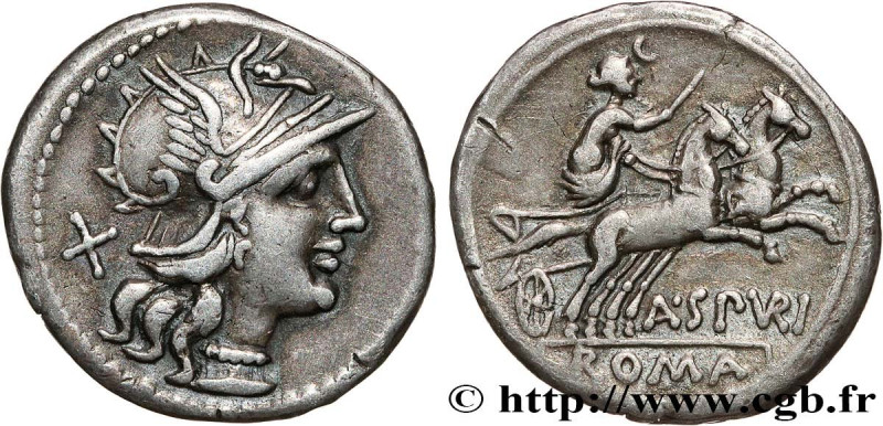 SPURILIA
Type : Denier 
Date : 139 AC. 
Mint name / Town : Rome 
Metal : silver ...