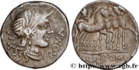 DOMITIA
Type : Denier 
Date : 116-115 AC. 
Mint name / Town : Rome 
Metal : silver 
Millesimal fineness : 950  ‰
Diameter : 19,5  mm
Orientation dies ...
